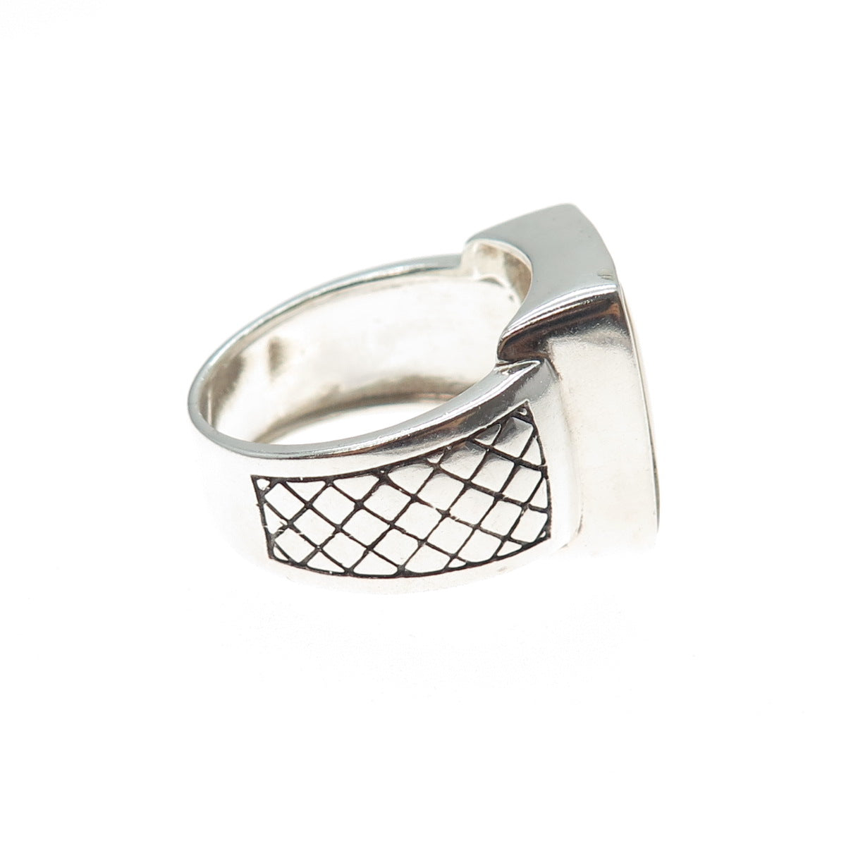 PHLD PlayHardLookDope 925 Sterling Silver Real Mother-of-Pearl Ring Size 11