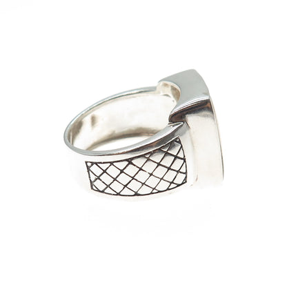 PHLD PlayHardLookDope 925 Sterling Silver Real Mother-of-Pearl Ring Size 11