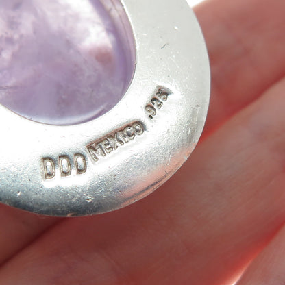 DOMINIQUE DINOUART Sterling Silver Vintage Mexico Real Amethyst Slide Pendant