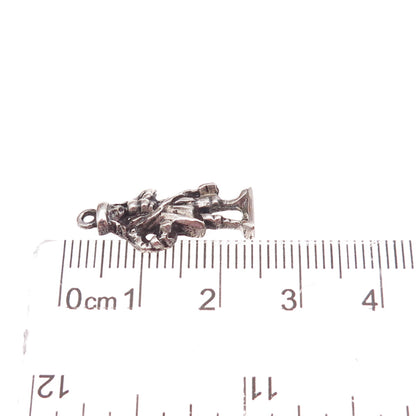 800 Silver Antique Art Deco Perkeo of Heidelberg Oxidized Charm Pendant