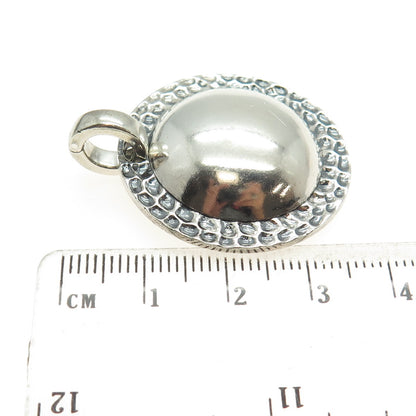 VOSCA New York 925 Sterling Silver Vintage Nugget Dome Oxidized Pendant