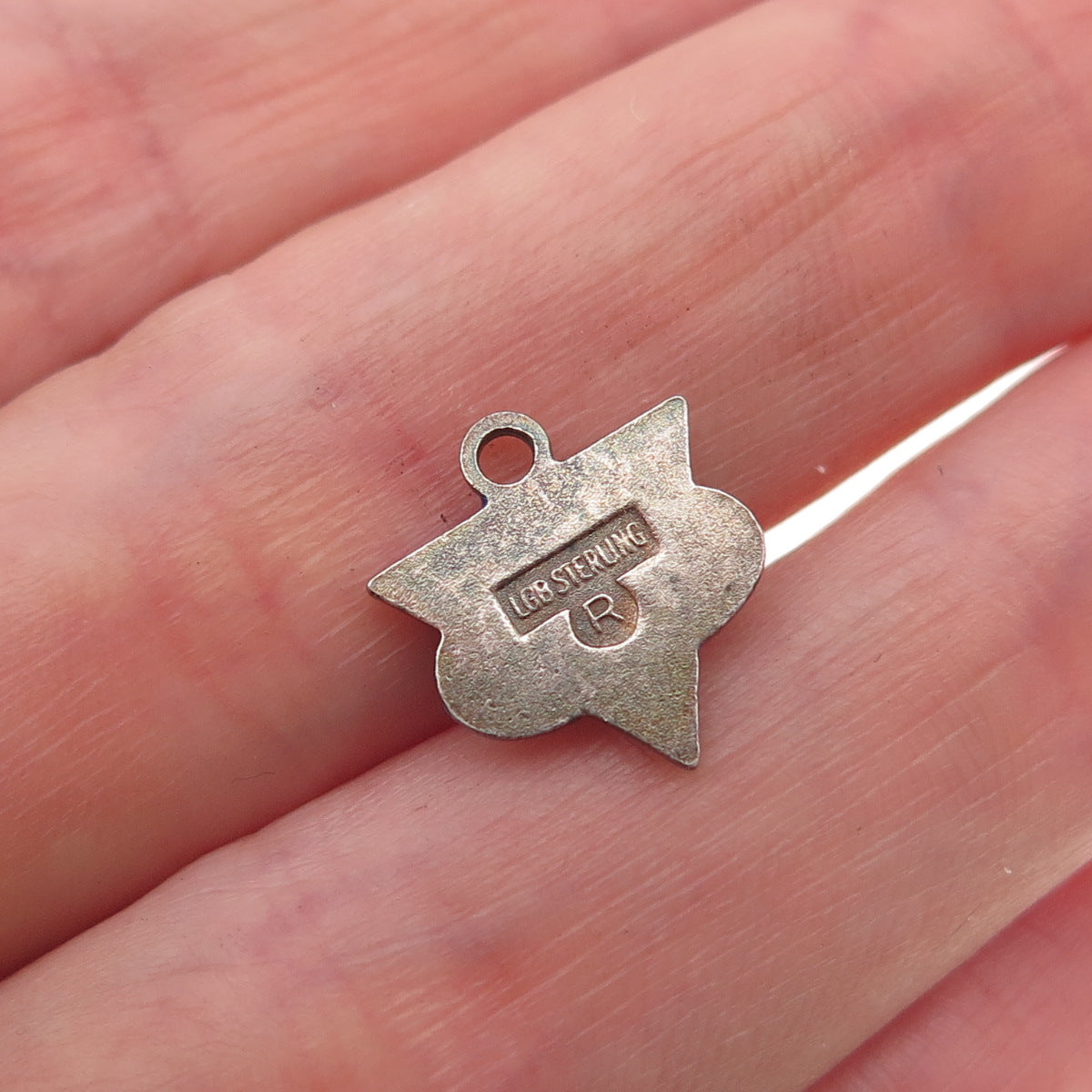 L.G. Balfour 925 Sterling Silver Vintage Enamel Y-Teen Mini Charm Pendant