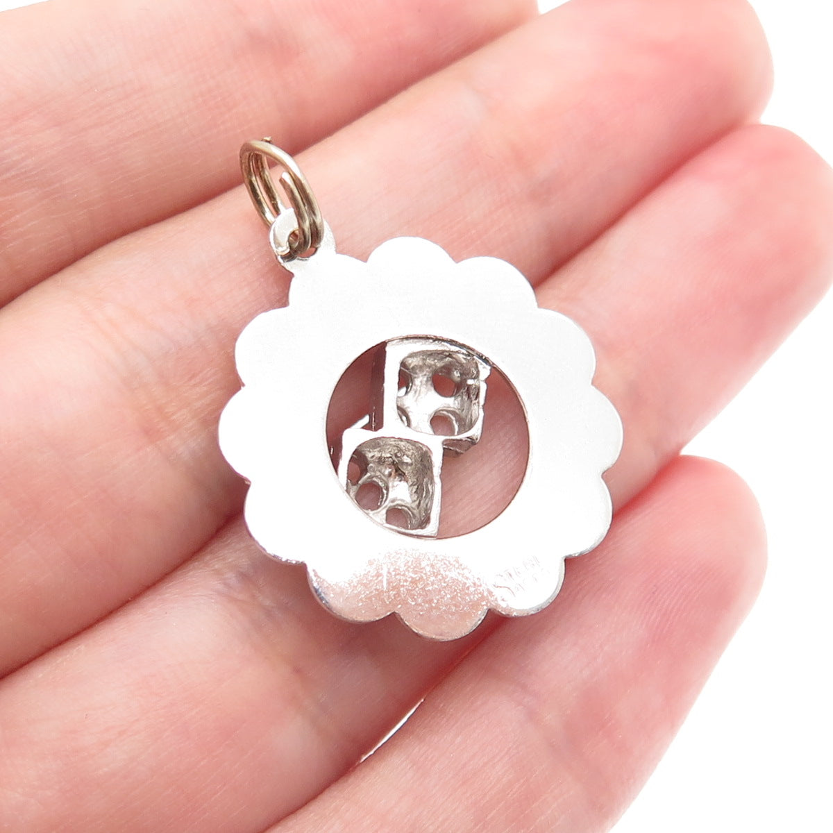 SASCO 925 Sterling Silver Vintage Las Vegas Nevada Lucky Dices Charm Pendant
