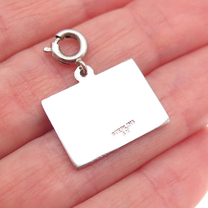 Jewelart 925 Sterling Silver Vintage Happy Anniversary Spring Ring Mini Pendant