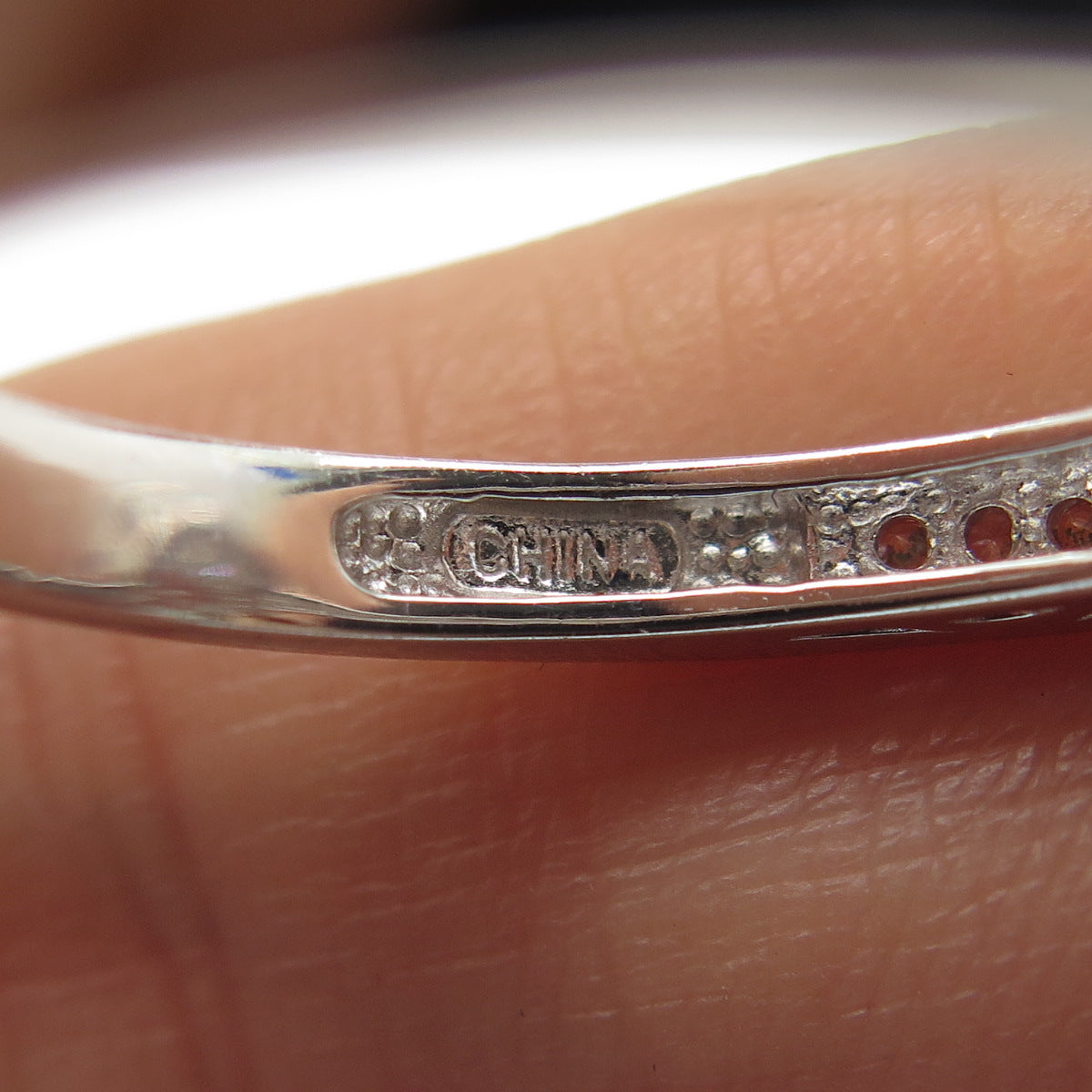 925 Sterling Silver Oval & Round-Cut C Z Promise Ring Size 10.25