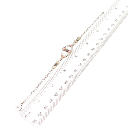 Landstrom 925 Sterling Silver 10K Multi-Gold Vintage Black Hills Bracelet 7"