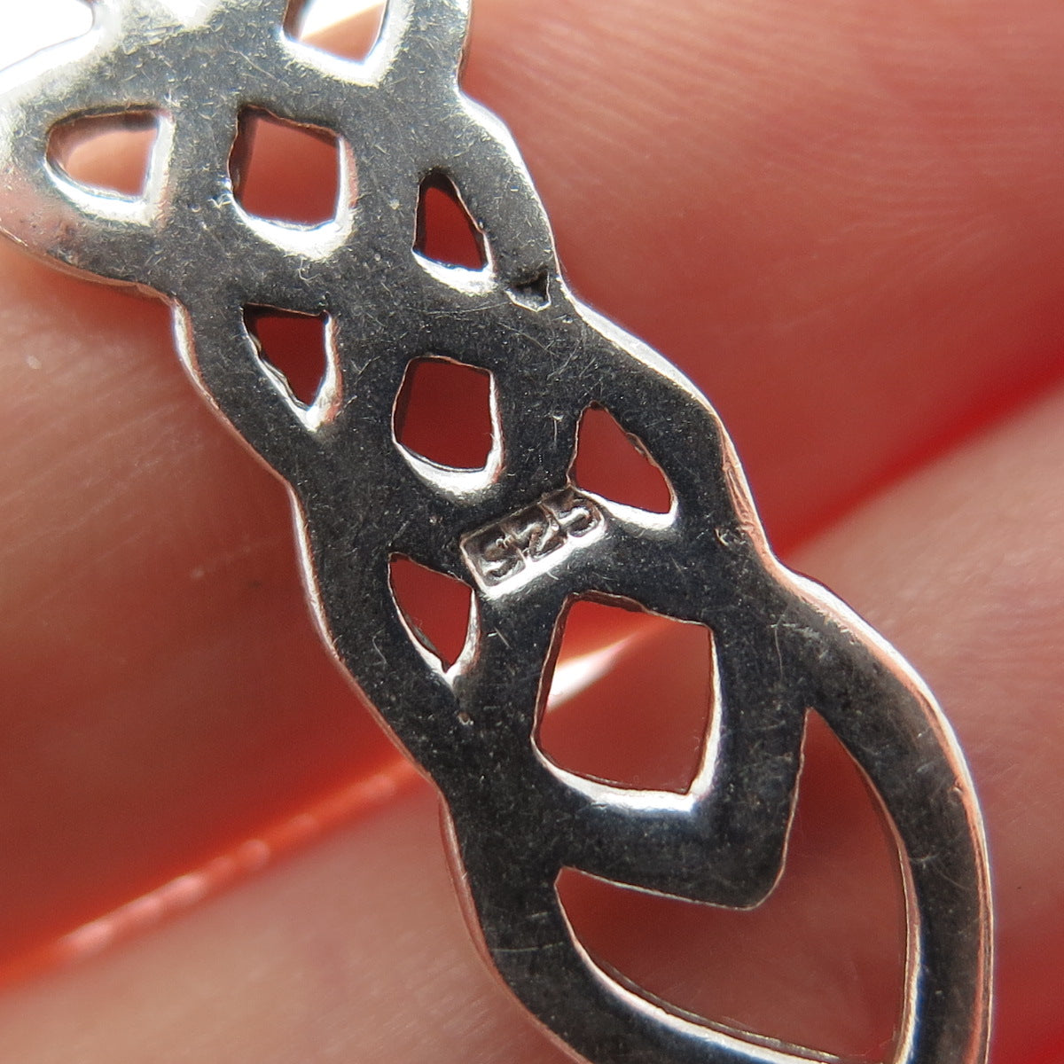925 Sterling Silver Vintage Celtic Trinity Knot Charm Pendant