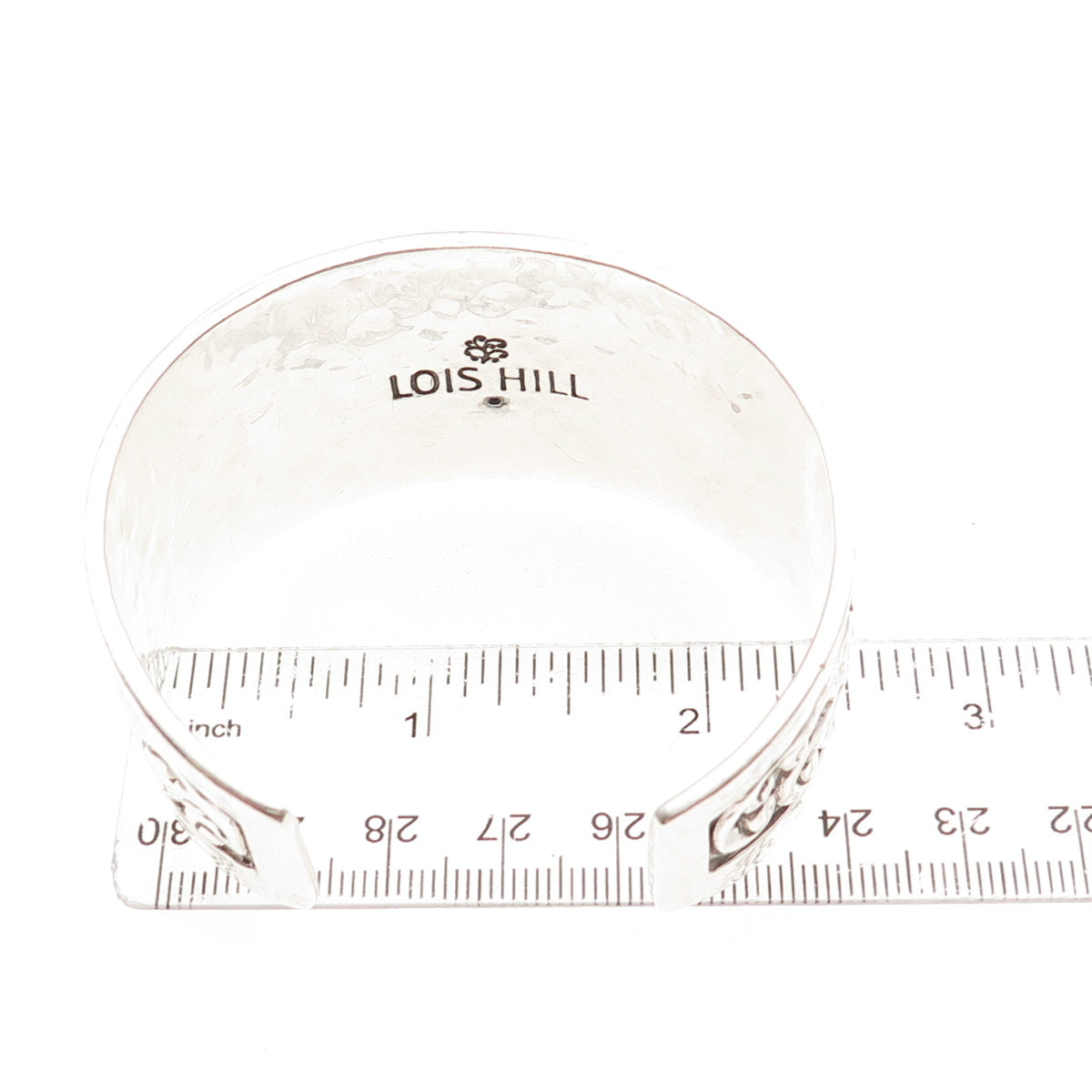 LOIS HILL 925 Sterling Silver Vintage Signature Scroll Adjustable Bracelet 7"