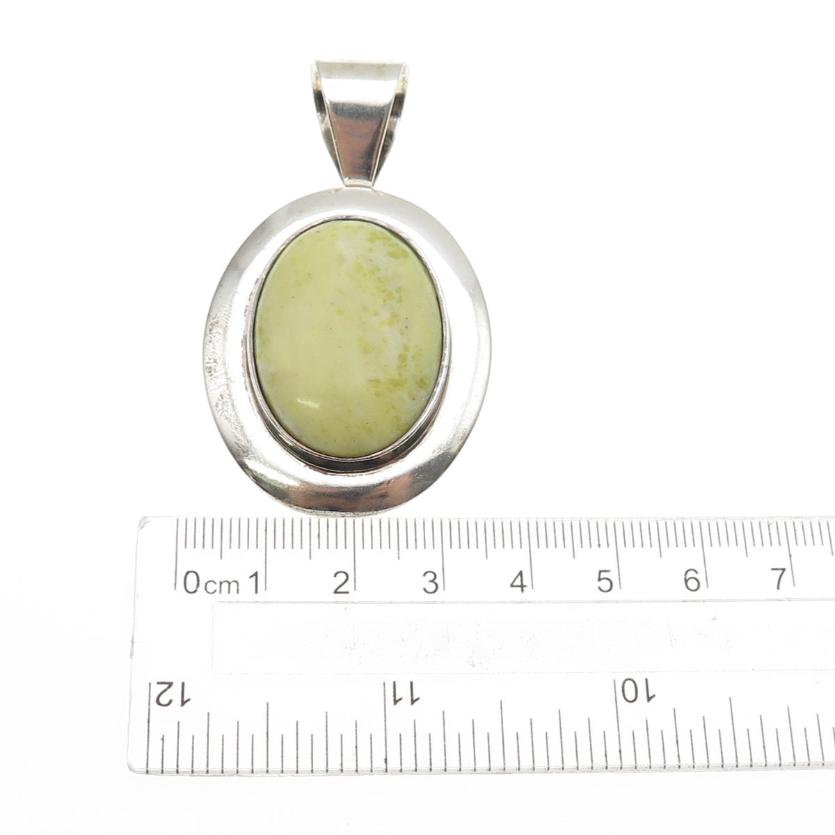 Jay King Desert Rose 925 Sterling Silver Vintage Real Yellow Turquoise Pendant