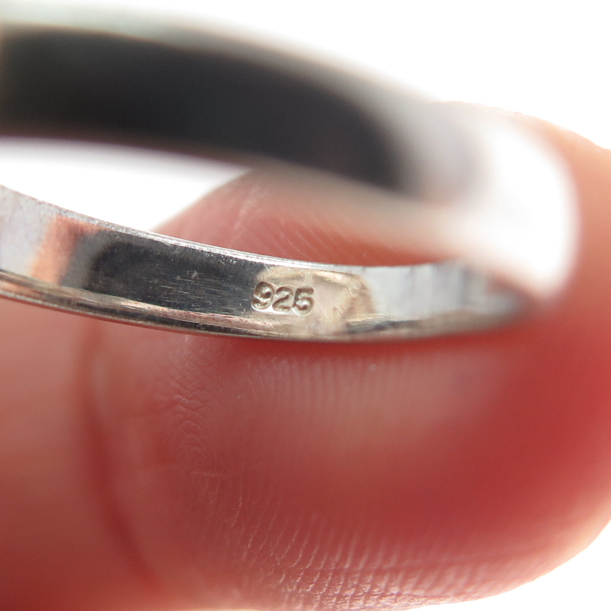 925 Sterling Silver Vintage Real Pearl Oxidized Ring Size 5.25