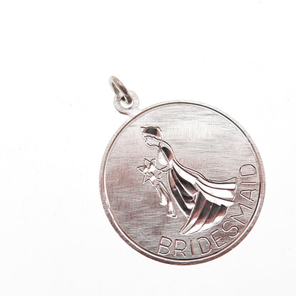 Griffith & Sons 925 Sterling Silver Vintage Bridesmaid Charm Pendant