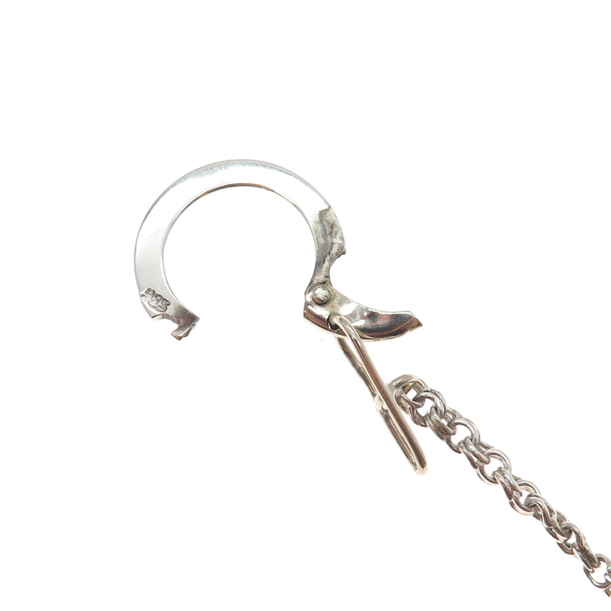 925 Sterling Silver Vintage Peruvian Tribal Goddess Key Fob Chain