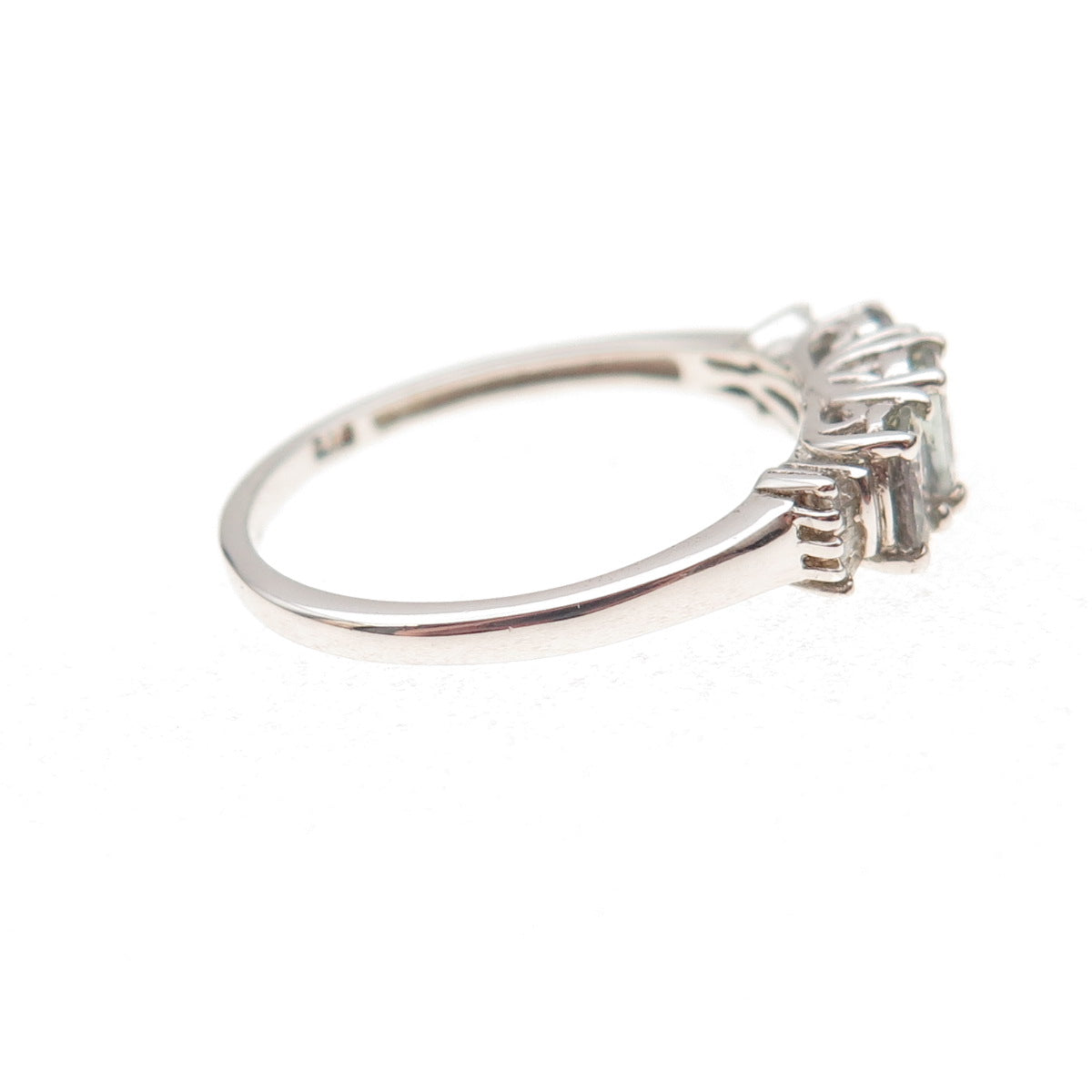 Chuck Clemency 925 Sterling Silver Real Diamond & Iolite Ring Size 8