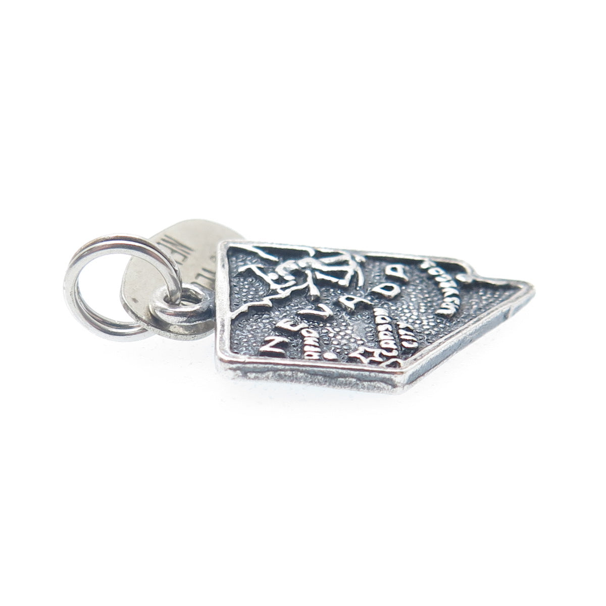 MAISELS INDIAN TRADING Sterling Silver Vintage Nevada State Map Charm Pendant