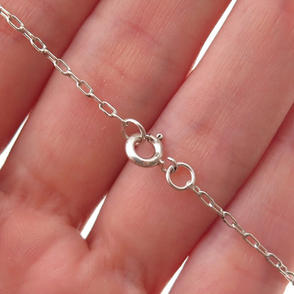 800 Silver Vintage Cross Religious Cable Chain Necklace 26"