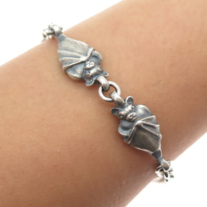 Theo Fennell 925 Sterling Silver Vintage London Bat Oxidized Bracelet 8.25"