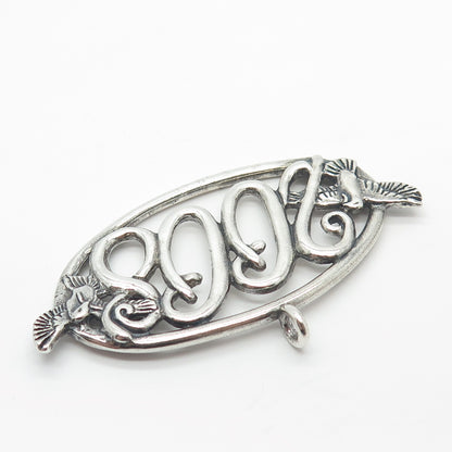 925 Sterling Silver Vintage "2008" Hummingbird Bird Christmas Tree Ornament