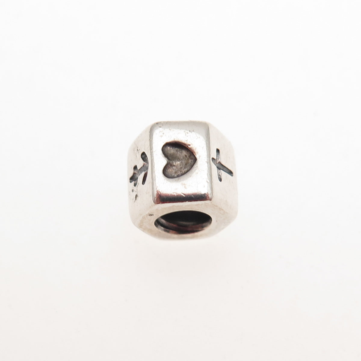 Pandora 925 Sterling Silver Faith Hope & Love Slide Bead Charm