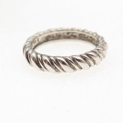 Ross Simons 925 Sterling Silver Vintage Ribbed Oxidized Band Ring Size 7