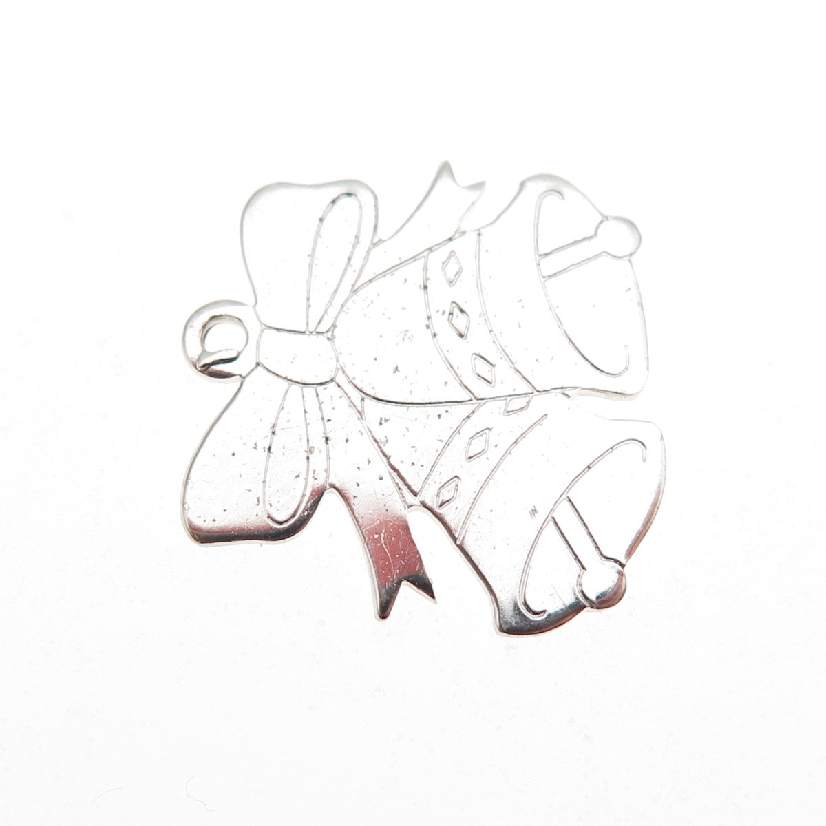 Danecraft 925 Sterling Silver Vintage Christmas Bells Mini Charm Pendant