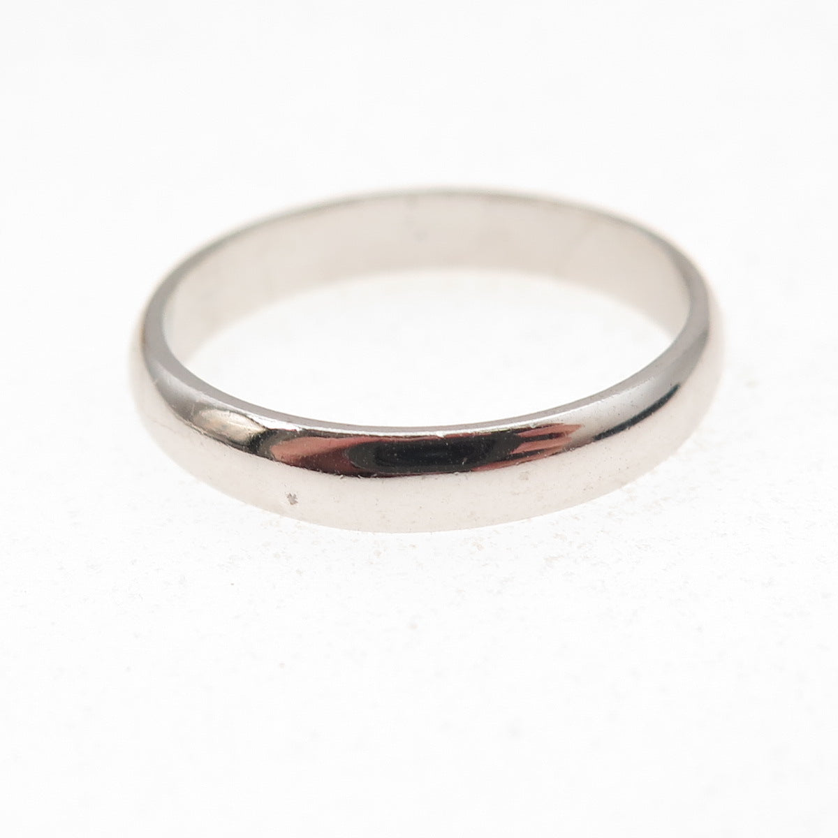 925 Sterling Silver Vintage Classic Wedding Band Ring Size 7.25