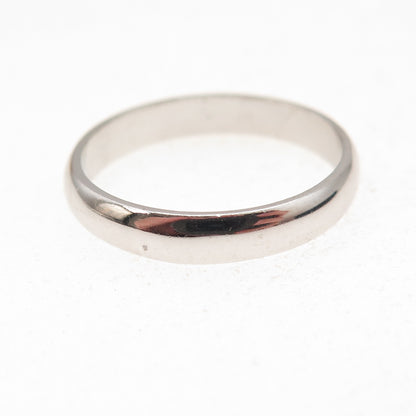925 Sterling Silver Vintage Classic Wedding Band Ring Size 7.25
