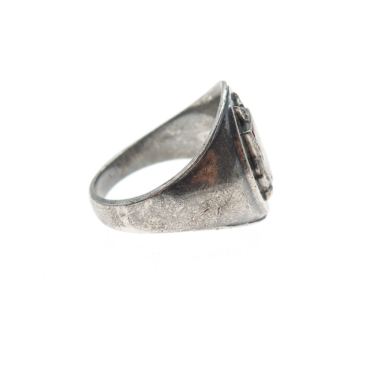 925 Sterling Silver Antique Art Deco Enamel College Fraternity Ring Size 8