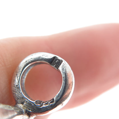935 Silver Vintage Israel Modernist Oxidized Pendant