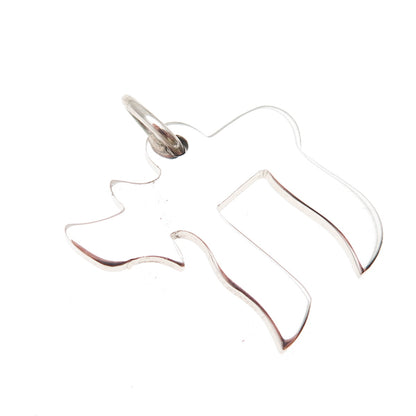 SHB Studio 925 Sterling Silver Vintage Chai Judaica Charm Pendant