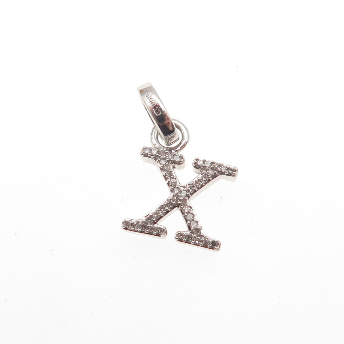 Links of London 925 Sterling Silver Real Diamond Letter X Mini Charm Pendant