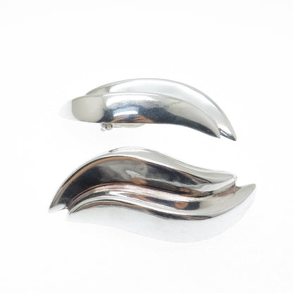 BAYANIHAN 925 Sterling Silver Vintage Modernist Earrings