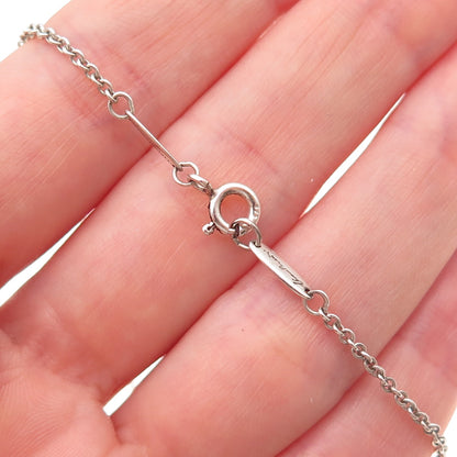 Tiffany & Co. Elsa Peretti Sterling Silver Vintage Teardrop Chain Necklace 16"