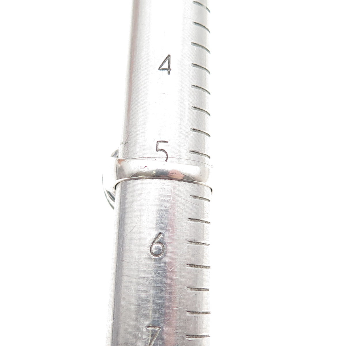 925 Sterling Silver Vintage Modernist Dome Oxidized Ring Size 5.25