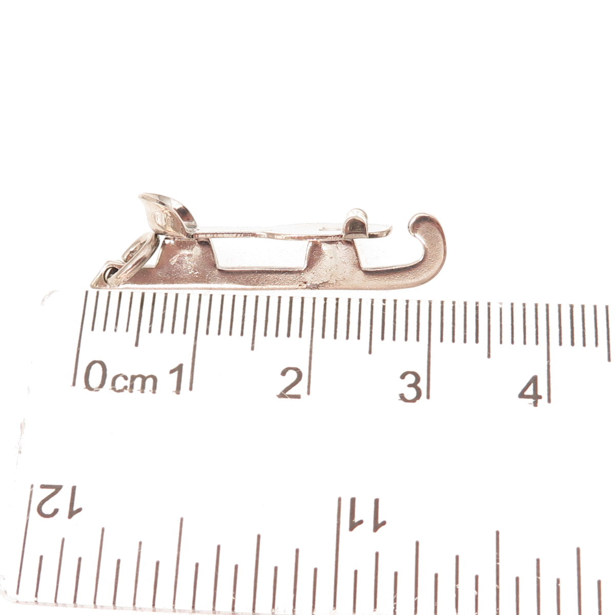 925 Sterling Silver Vintage Ice Skating Shoe 3D Charm Pendant