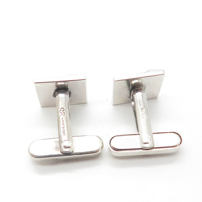 925 Sterling Silver VintageAlphonzo Mucha Real Black Onyx Square Cufflinks #25