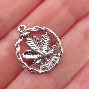 Rembrandt 925 Sterling Silver Vintage Regina Maple Leaf Mini Charm Pendant