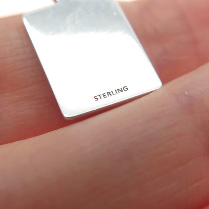 925 Sterling Red Enamel Come Little Closer My Little Mouse Minimalist Pendant