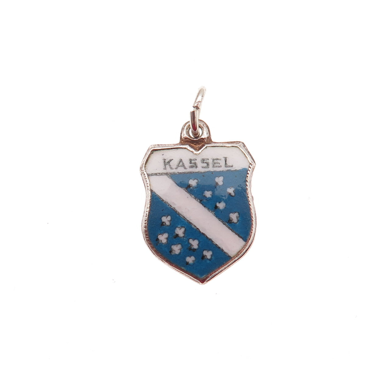 Fritz Reu & Co. 835 Silver Vintage Enamel Kassel Mini Charm Pendant