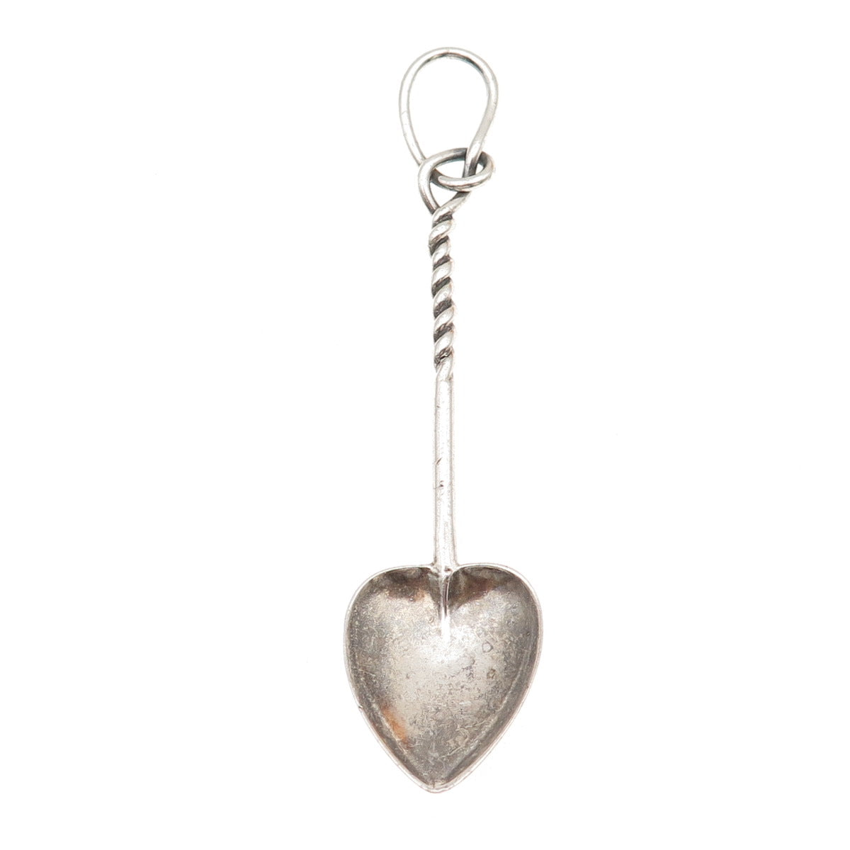 Simons Bros 925 Sterling Silver Antique Art Deco Twisted Heart Coffee Spoon #407