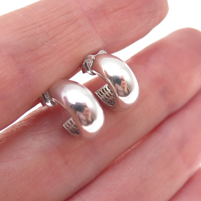 925 Sterling Silver Vintage Hoop Earrings