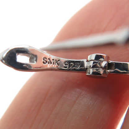 925 Sterling Silver Real Diamond & White Topaz Dangle Earrings