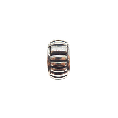 CHAMILIA 925 Sterling Silver Ribbed Clip Lock Charm