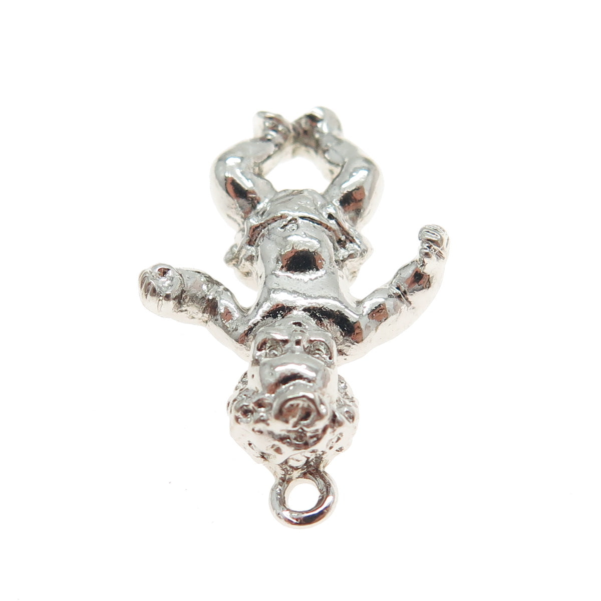 925 Sterling Silver Antique Art Deco Baby Boy Minimalist 3D Charm Pendant