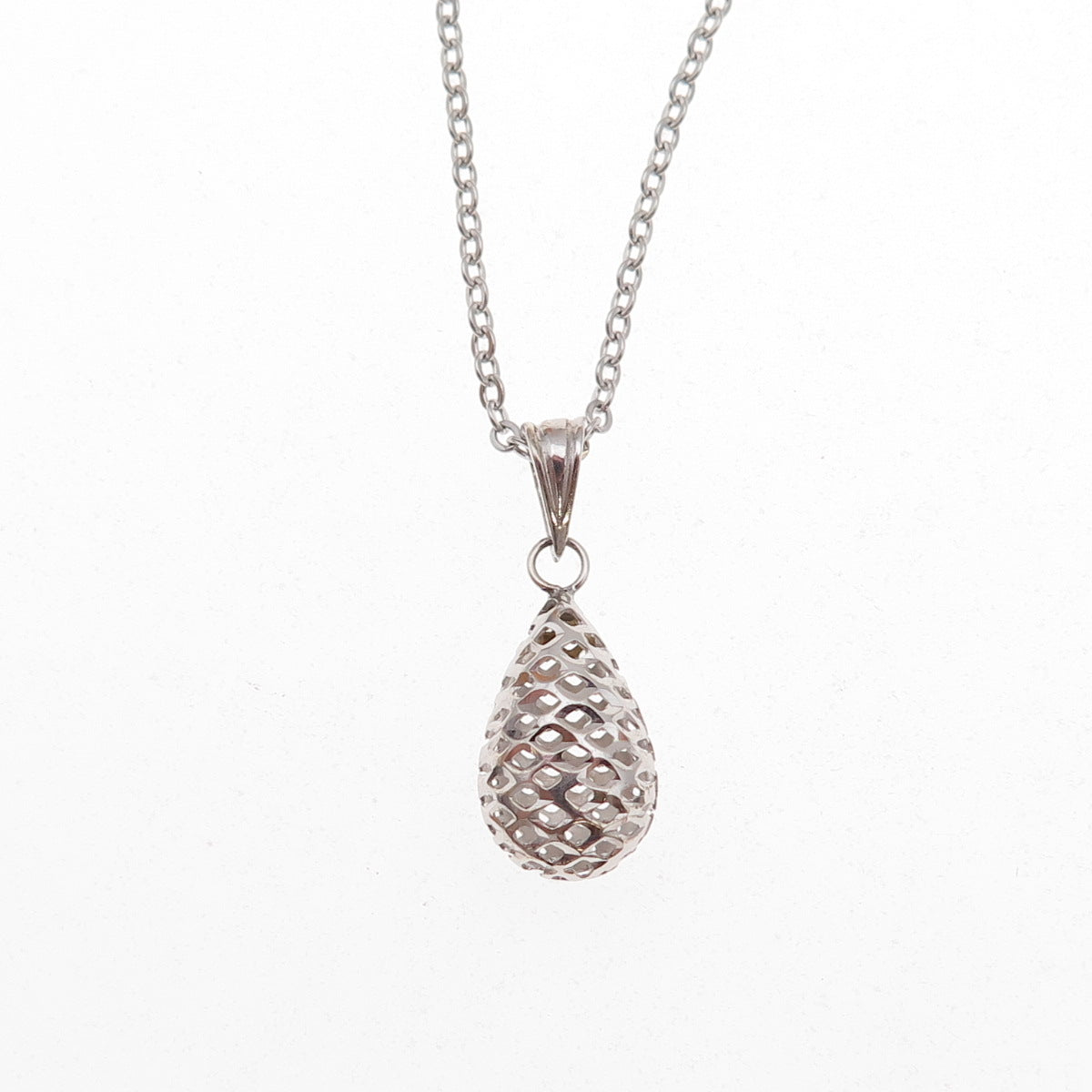 Annika Witt 925 Sterling Silver Teardrop Cable Chain Necklace 18"