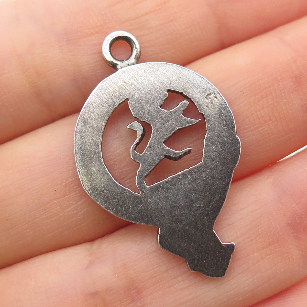 925 Sterling Silver Vintage Kilwinning Lodge #825 Freemasons Oxidized Pendant