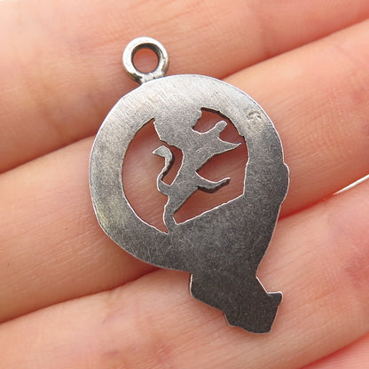 925 Sterling Silver Vintage Kilwinning Lodge #825 Freemasons Oxidized Pendant