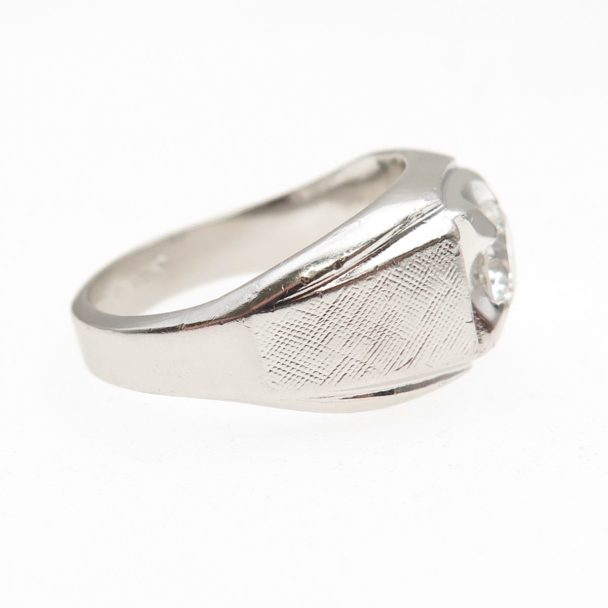 Vargas & Lind 925 Sterling Silver Vintage Round-Cut C Z Ring Size 9
