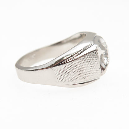 Vargas & Lind 925 Sterling Silver Vintage Round-Cut C Z Ring Size 9
