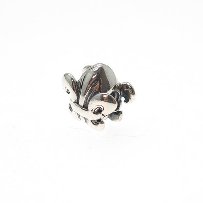CHAMILIA 925 Sterling Silver Fleur de Lis Slide Bead Charm