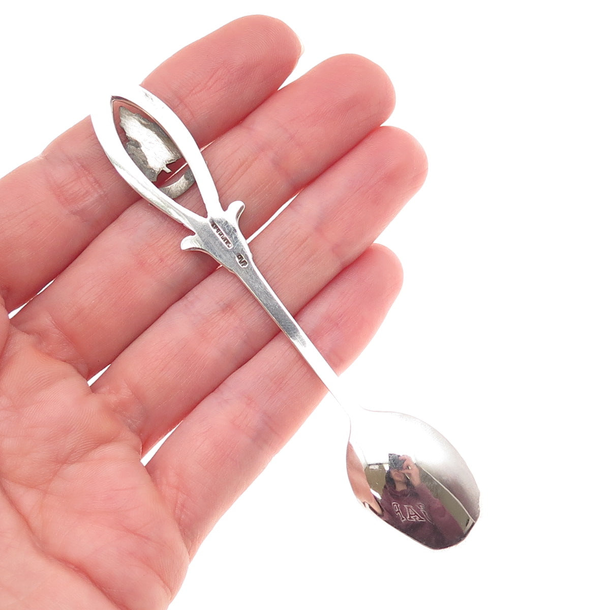 925 Sterling Silver Antique Art Deco Enamel Vancouver Canada Coffee Spoon